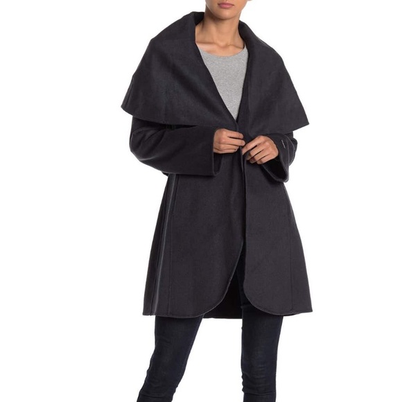 Tahari Marilyn Cape Overlay Wool Blend Coat New With Tag - Picture 7 of 8